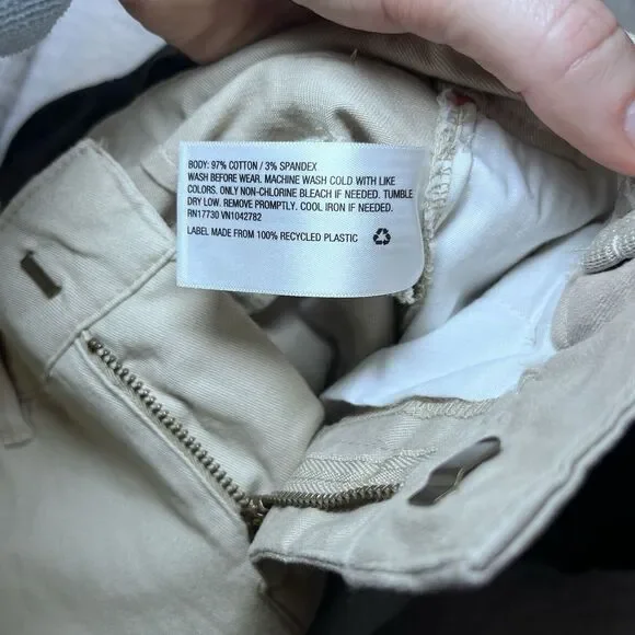 Cat & Jack - Girls' Bootcut Twill‎ School Uniform Chino Pants - Oyster - Size 5 - Picture 9 of 12